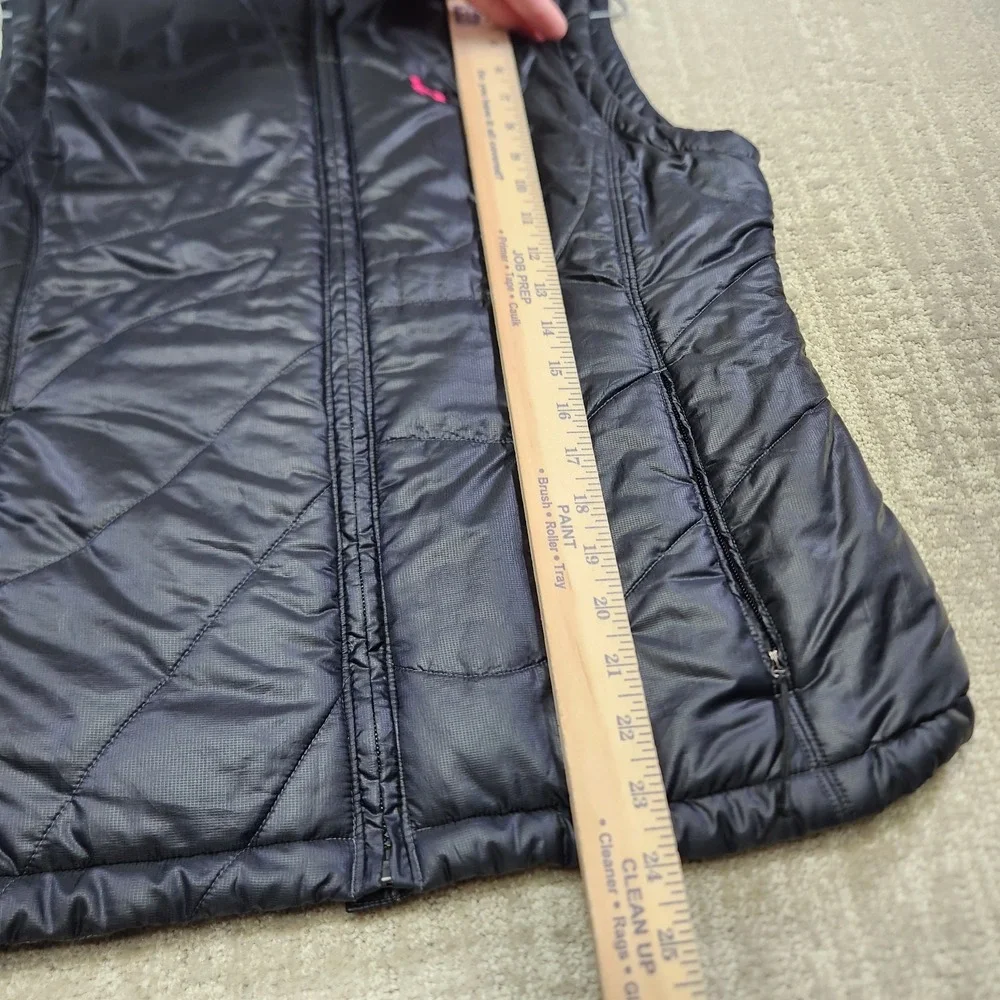 Under‎ Armour Puffer Vest Women Medium Black Quilted Full Zip Water Resistant